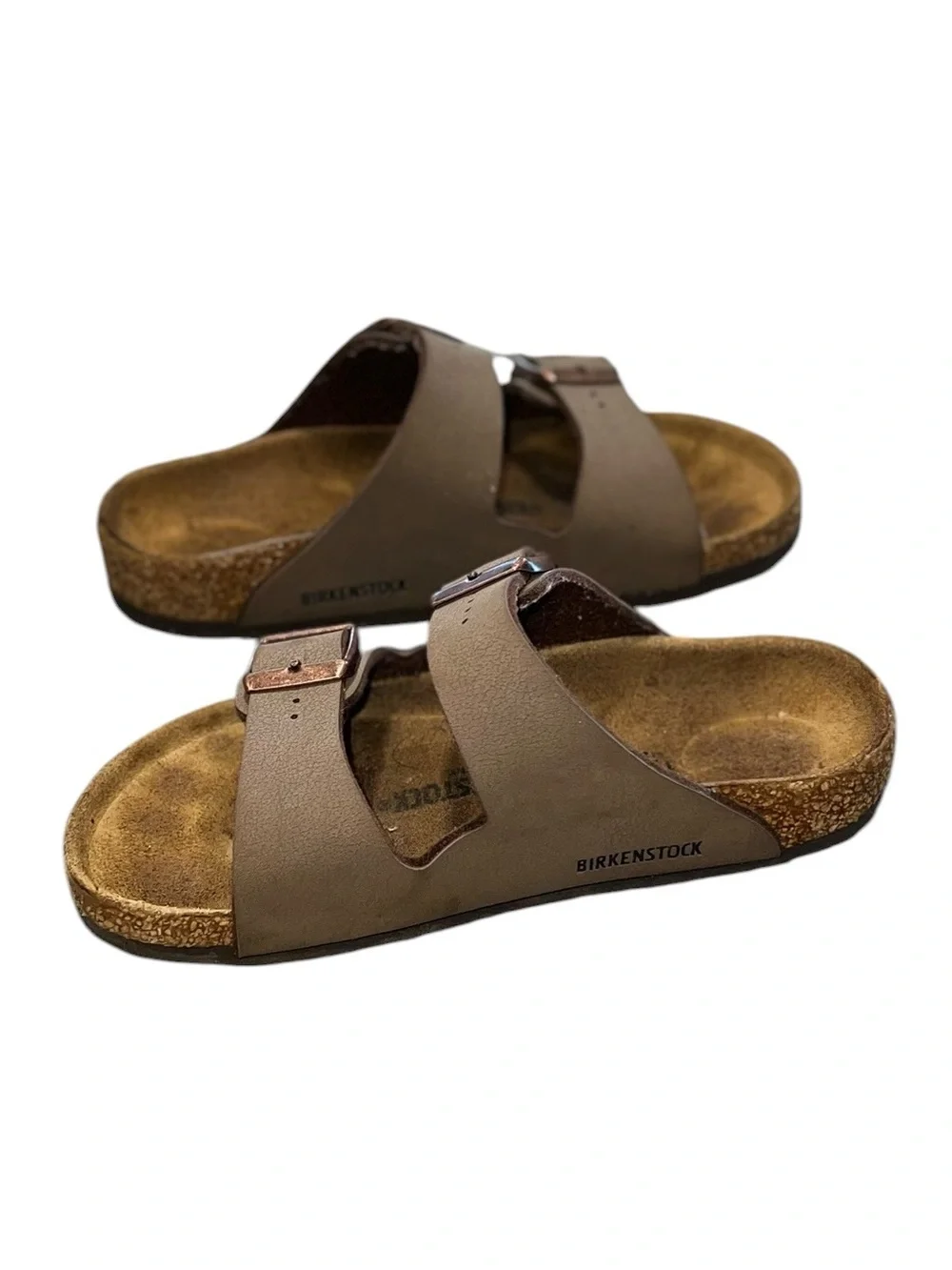 Birkenstock Arizona Kids Sandals Taupe BirkoFlor Copper Buckles EU 30 US 12/12.5